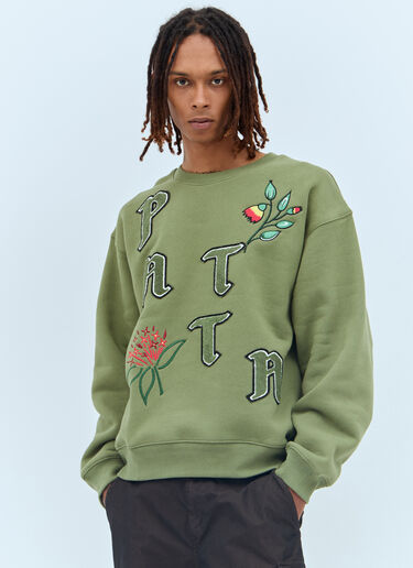 Patta Flowers Crewneck Sweatshirt Green pat0156008