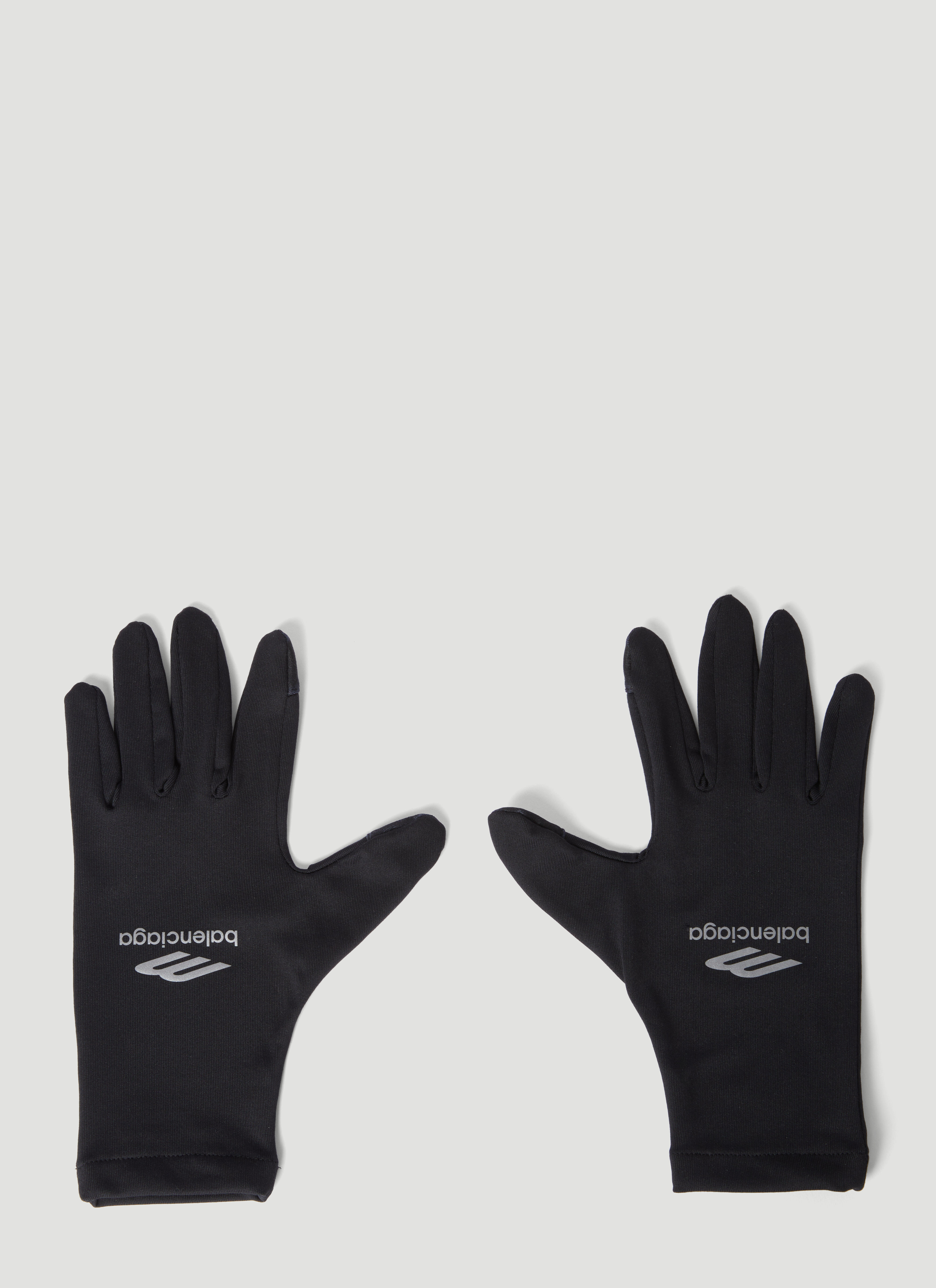 Moncler Technical Logo Print Gloves Black mon0257036