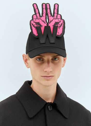 Walter Van Beirendonck Graphic W Baseball Cap Black wlt0158020