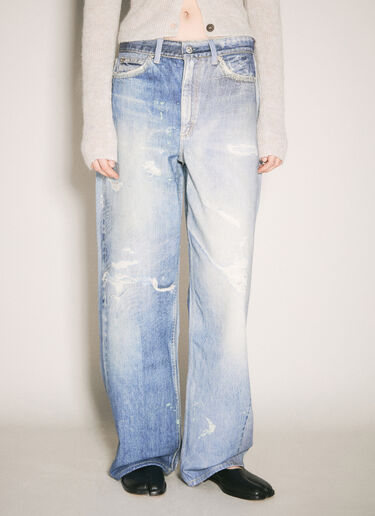 Our Legacy Full Cut Digital Print Jeans Blue our0258010