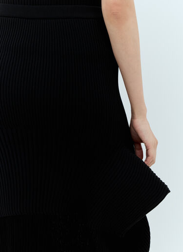 Issey Miyake Sensu Knit Midi Skirt Black ism0257009