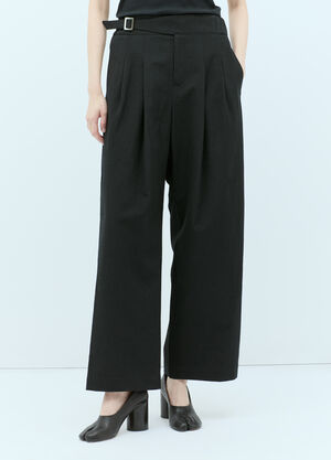 Issey Miyake Ease Wool Pants Black ism0257008