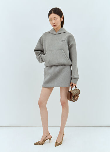 Gucci Jersey Mini Skirt Grey guc0257039