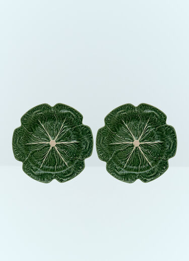 Bordallo Pinheiro Set Of Two Couve Charger Plates Green wps0691271