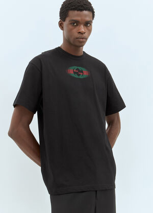 Balenciaga Logo Print T-Shirt Black bal0157018