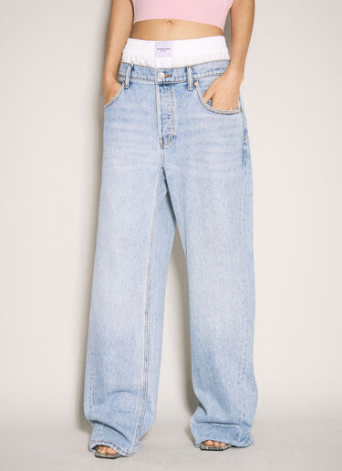 Alexander Wang Brief Waistband Balloon Jeans Blue awg0257031