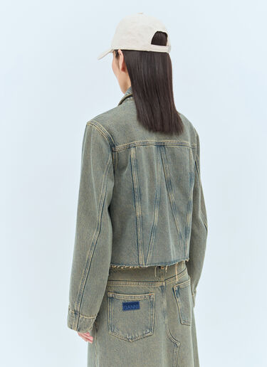 GANNI Overdyed Heavy Denim Jacket Blue gan0257005