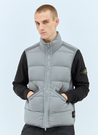 Stone Island Down Quilted Vest Grey sto0158017