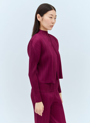 Pleats Please Issey Miyake May Cardigan Burgundy plp0257011