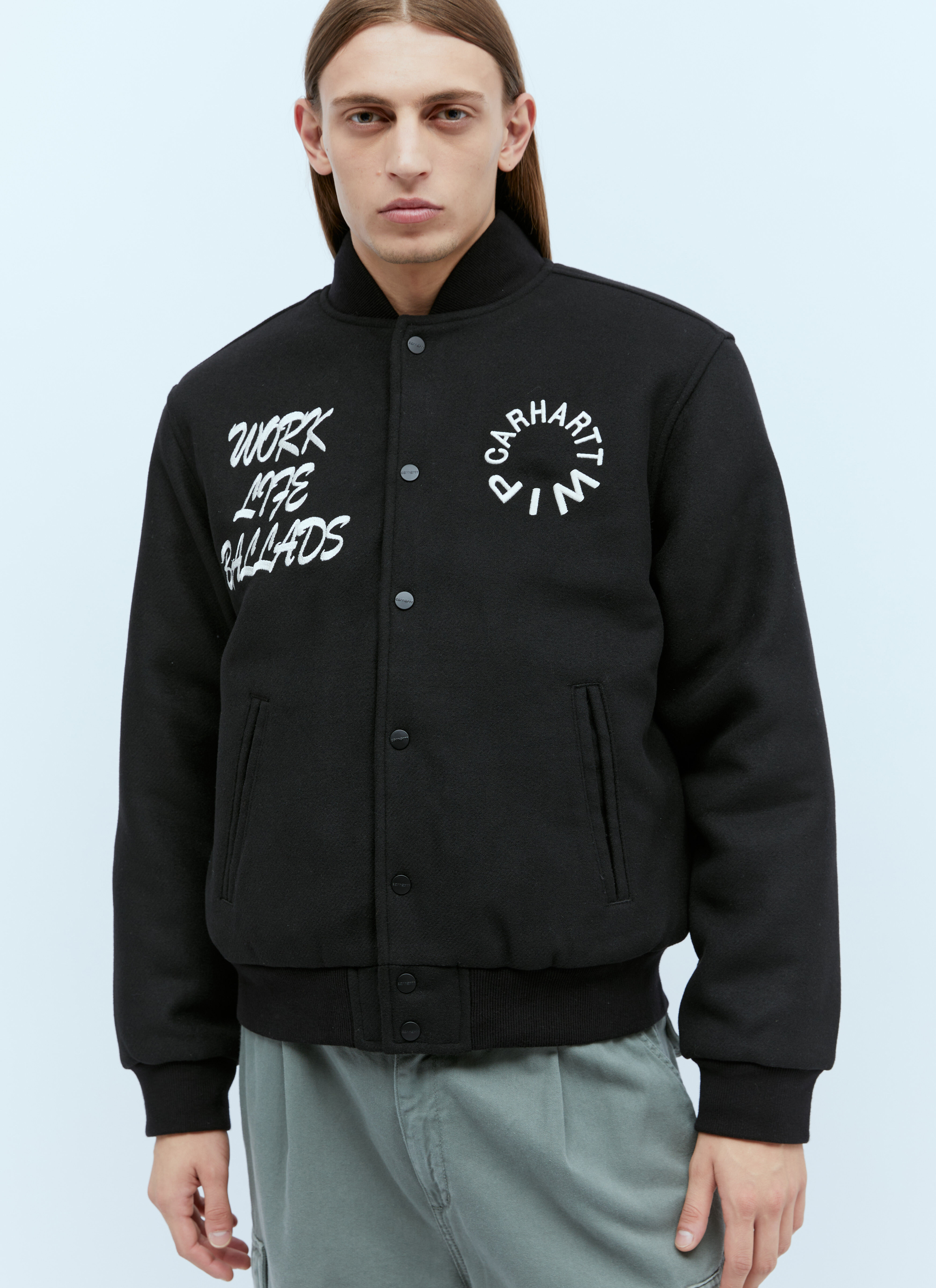 Carhartt WIP Work Varsity Bomber Jacket in Black | LN-CC®