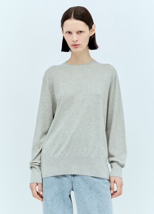 TOTEME Sik Cashmere Knit Sweater Blue tot0257026