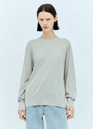 TOTEME Sik Cashmere Knit Sweater Blue tot0257026