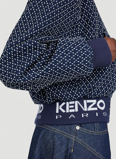 Kenzo Sashiko Stitch Embroidered Sweatshirt - Blue