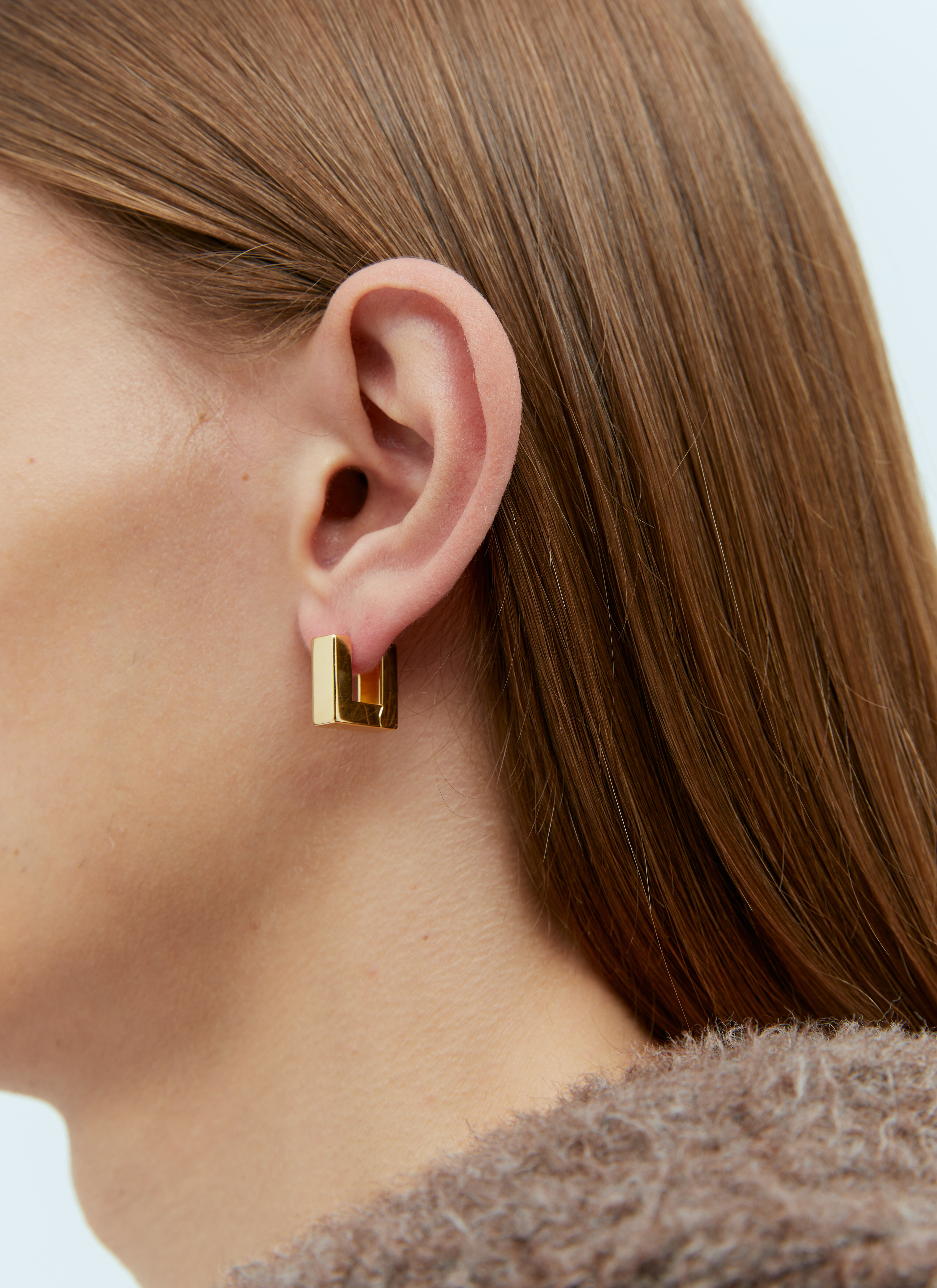 Tom Wood Small Square Hoop Earrings in Gold | LN-CC®