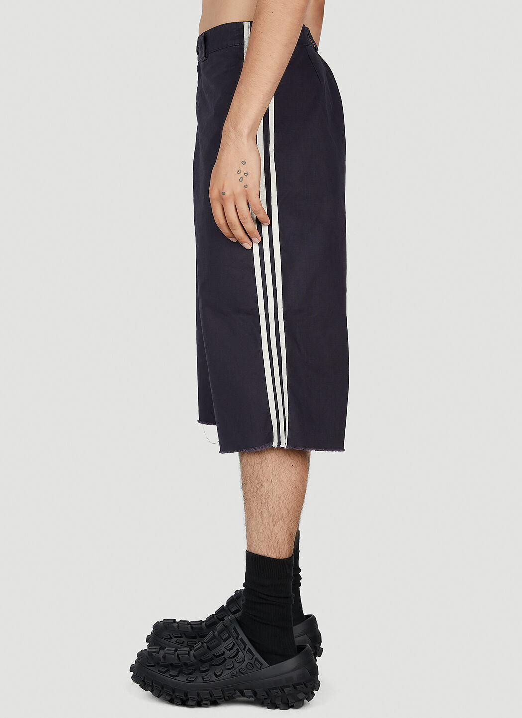 Balenciaga x adidas Men's Baggy Denim Shorts in Navy | LN-CC®