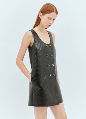 Gucci High-Shine Interlocking G Mini Dress Black guc0257042