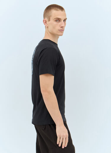 Stone Island Logo Applique T-Shirt Black sto0158053