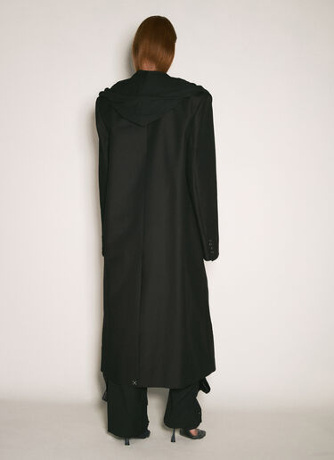 Y/Project Draped Hood Coat Black ypr0358002