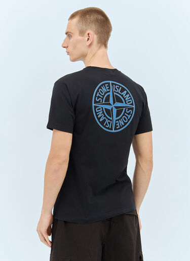 Stone Island Logo Applique T-Shirt Black sto0158053