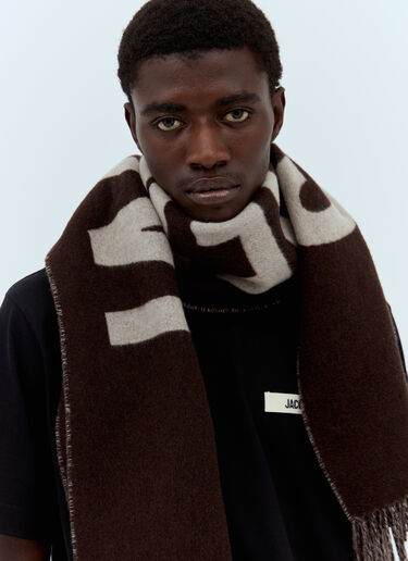 Jacquemus L'Echarpe Jacquemus Scarf Brown jac0358007