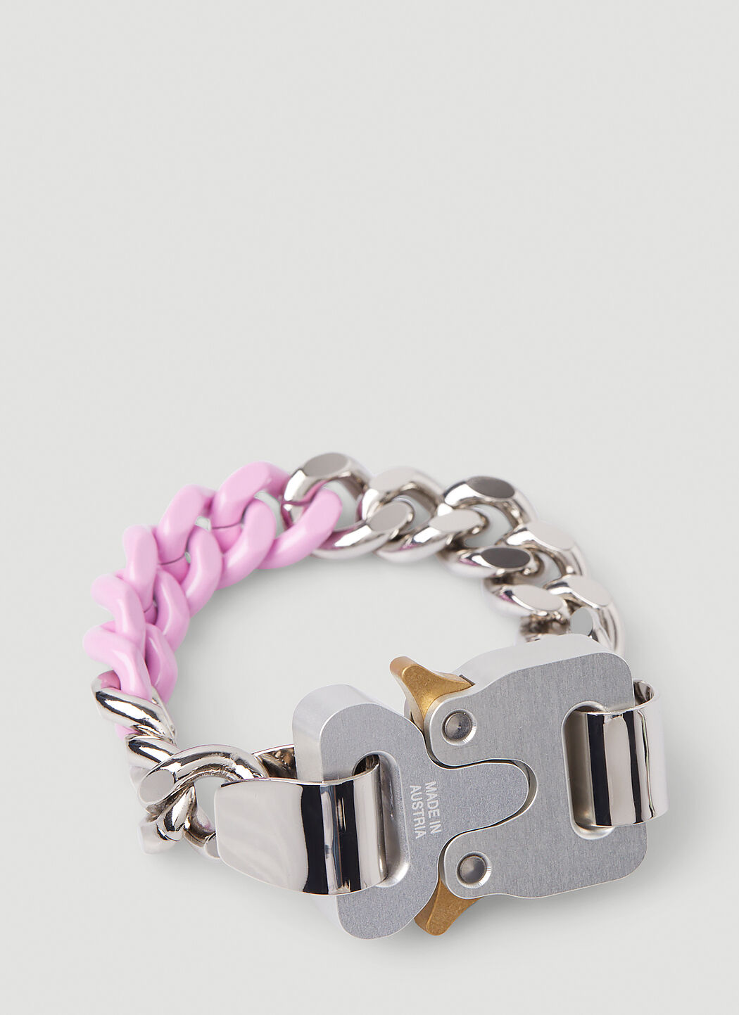 1017 ALYX 9SM Two-Tone Signature Buckle Bracelet in Silver | LN-CC®