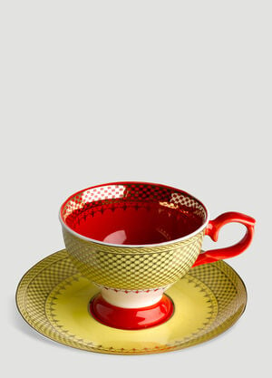 Seletti Set of Four Grandma Espresso Cups and Saucers Multicolour wps0691133