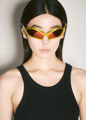 Balenciaga Fennec Oval Sunglasses Yellow bcs0354002