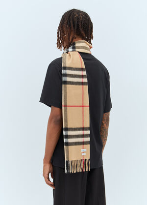Gucci Giant Check Cashmere Scarf Silver gus0357001