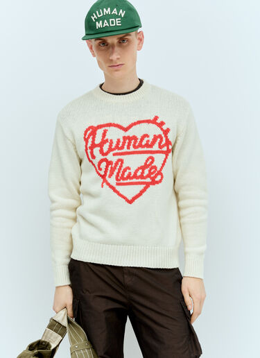 Human Made 로우 고지 니트 스웨터 베이지 hmd0156018