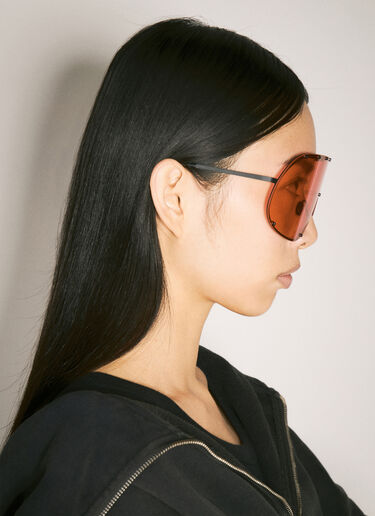 Rick Owens Shield Sunglasses Red ris0357004