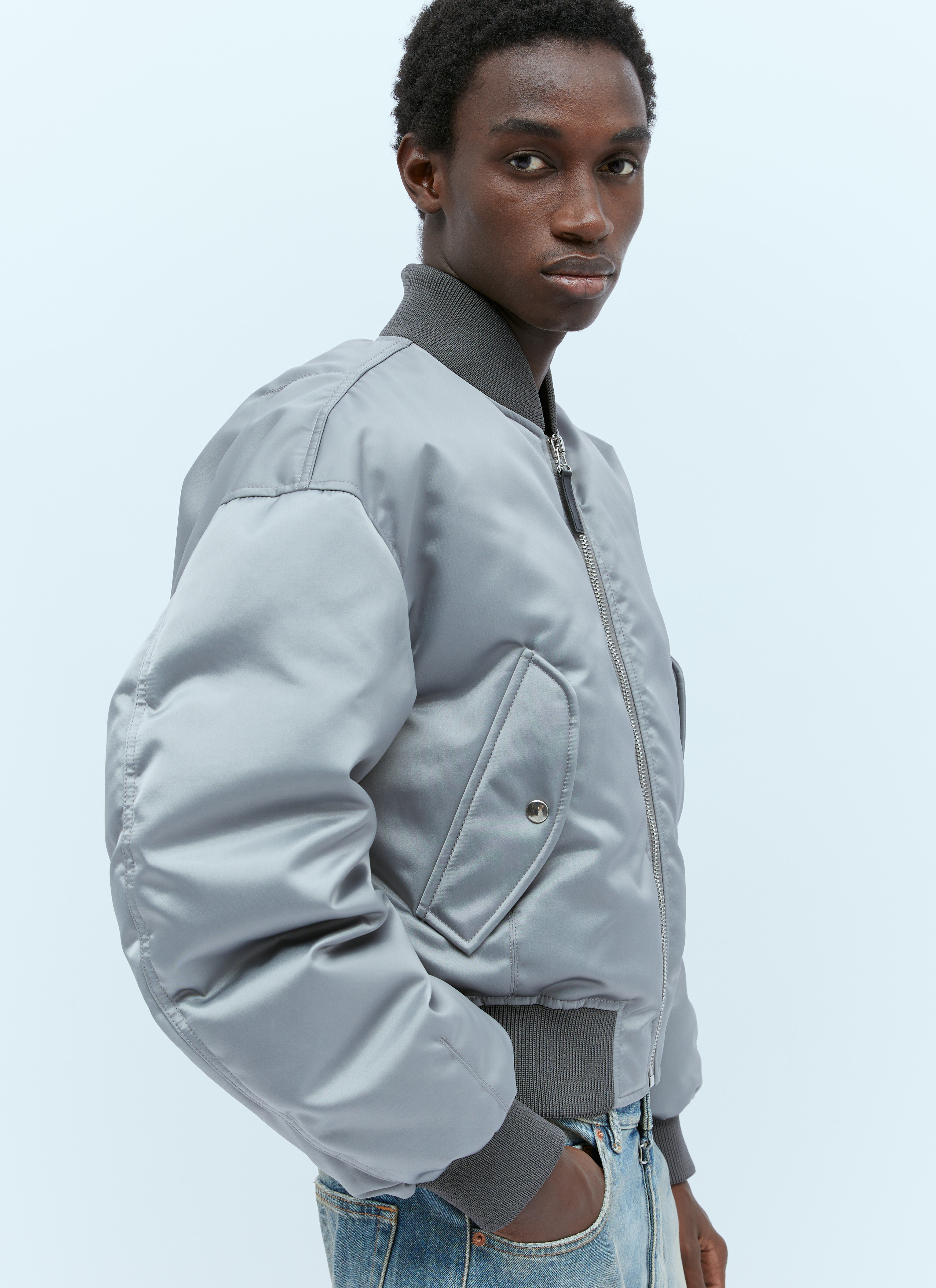Mens Grey Suede Leather Jacket - Suede Bomber Jacket For Mens