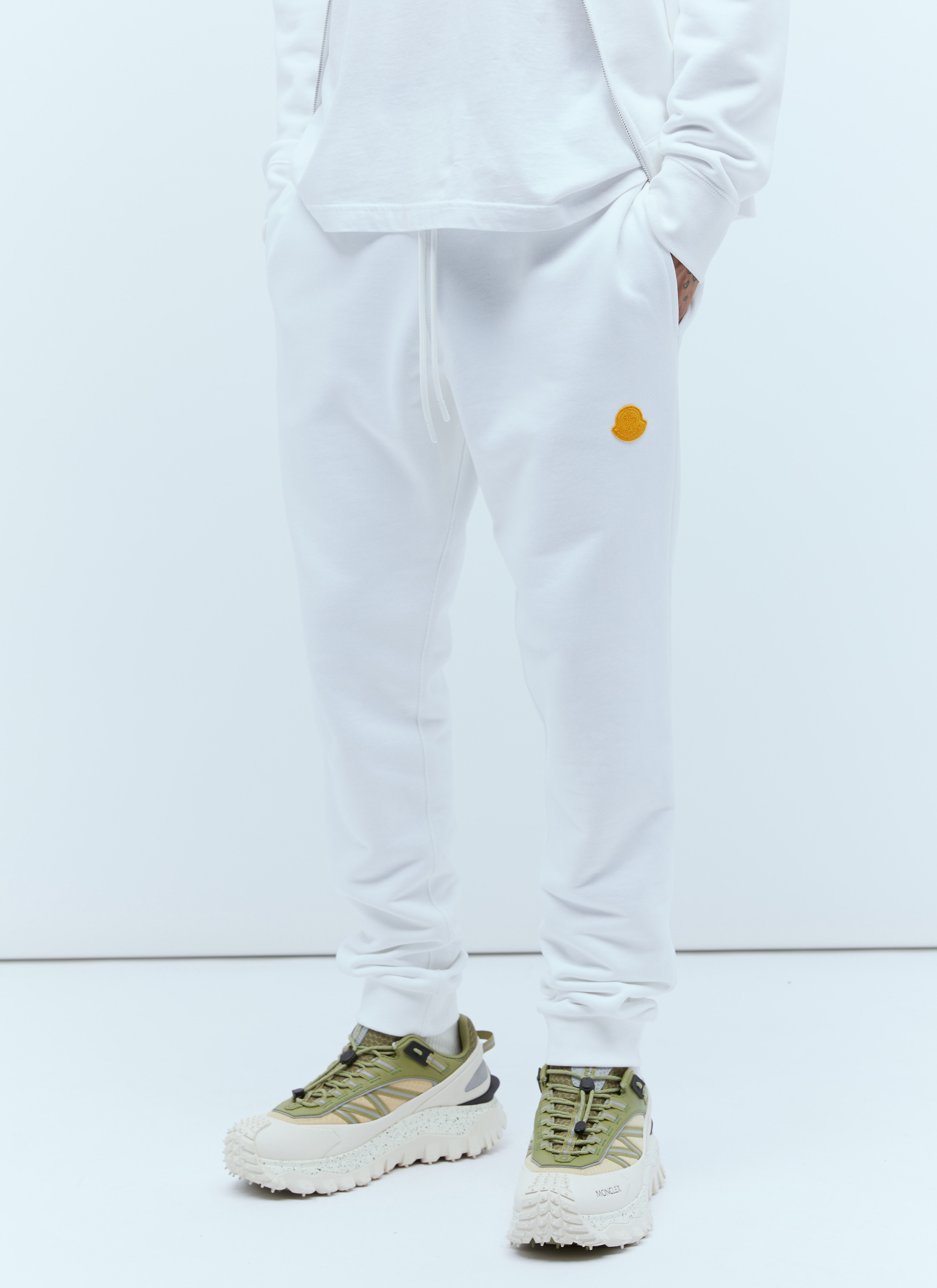 Moncler 徽标贴饰运动裤 白色 mon0255057