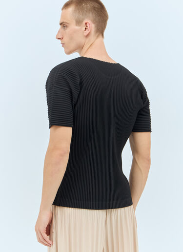 Homme Plissé Issey Miyake プリーツ T シャツ  ブラック hmp0157023