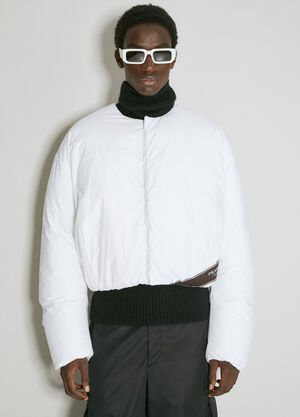 Balenciaga Padded Bomber Jacket White bal0155104