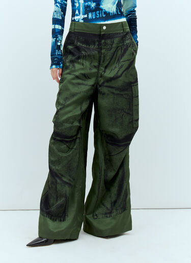 Jean Paul Gaultier Trompe L'Oeil Pants Green jpg0357005