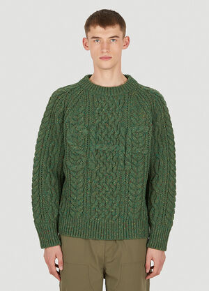 Sky High Farm x Converse Cable Knit Sweater Brown skc0156002