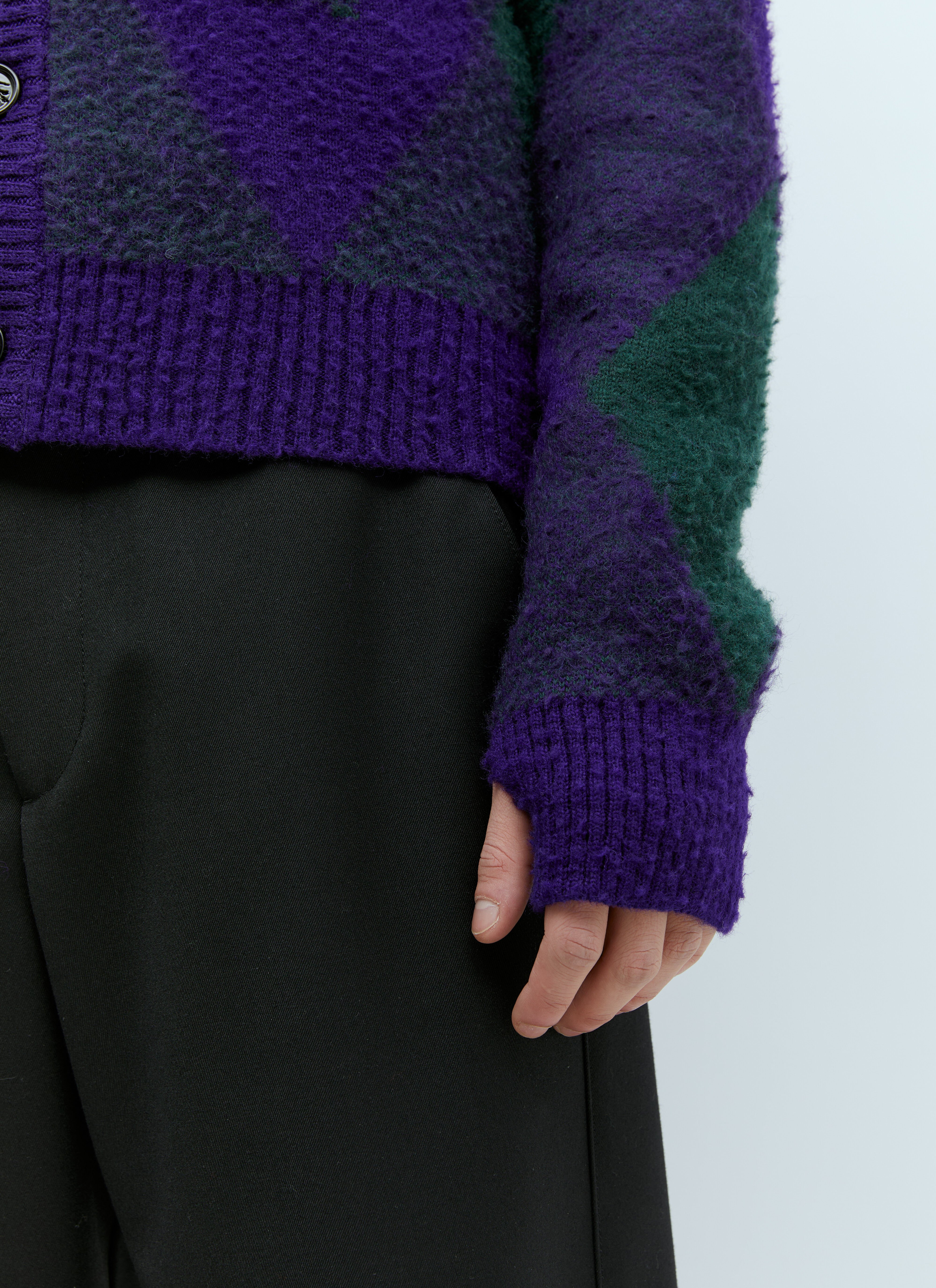 Burberry diamond-pattern wool jumper - Purple