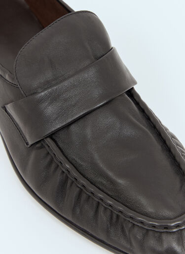 The Row Soft Loafers Black row0154010