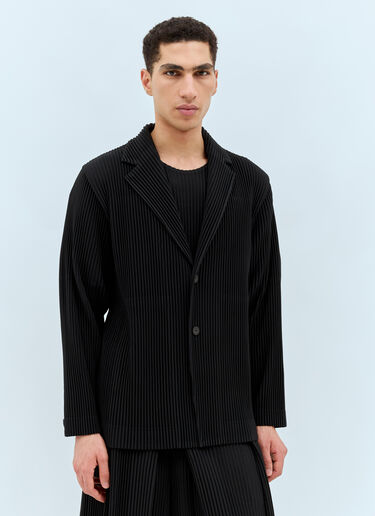 Homme Plissé Issey Miyake Single-Breasted Pleated Blazer Black hmp0158010