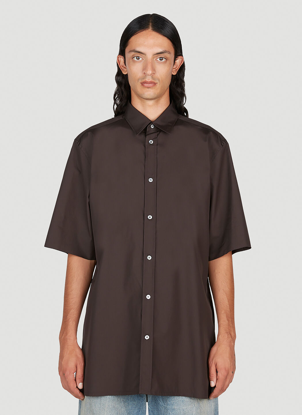 Maison Margiela Short Sleeve Shirt in Brown | LN-CC®