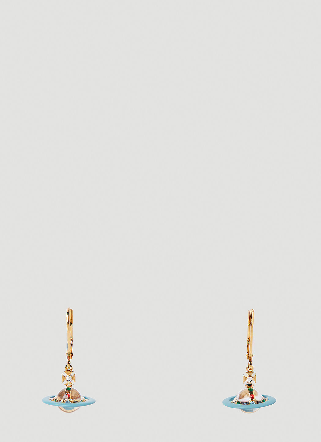 Vivienne Westwood Petite Original Orb Drop Earrings en Gold | LN-CC®