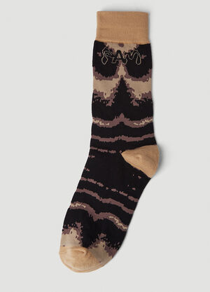 Burberry Moire Dress Socks Black bur0255034