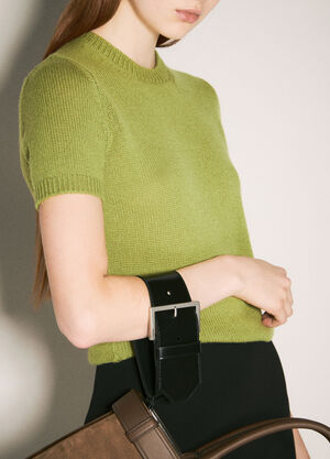 Prada Leather Wrist Strap Green pra0258053