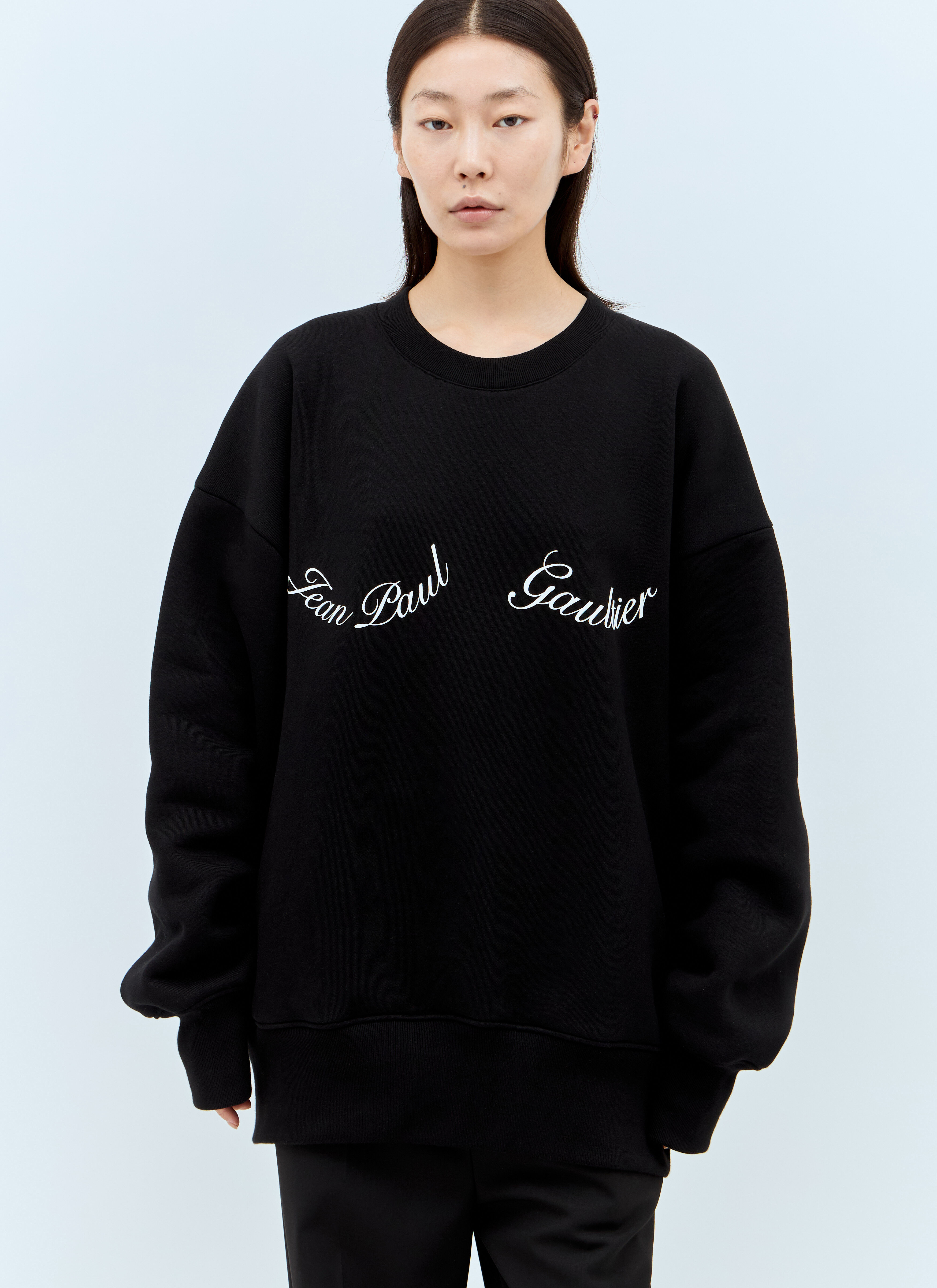 Jean Paul Gaultier Logo Print Sweatshirt Black jpg0258007