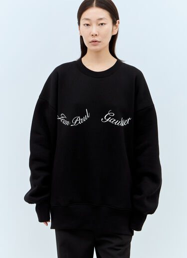 Jean Paul Gaultier Logo Print Sweatshirt Black jpg0258021