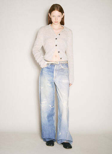 Our Legacy Full Cut Digital Print Jeans Blue our0258010