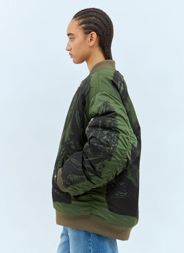 Jean Paul Gaultier Trompe L'Oeil Bomber Jacket Green jpg0357004