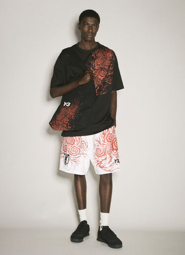 Y-3 JFA Logo Print Shorts White yjf0158007