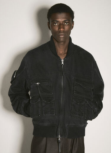 O.FILES Cargo Bomber Jacket Black ofl0158005