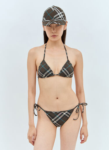 Burberry Check Bikini Top Green bur0257008